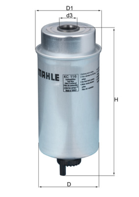 Palivový filtr - KC116 MAHLE - 1709059, 2289130, 2C119176AA