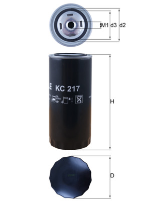Kraftstofffilter - KC217 MAHLE - 0000504199551, 1328177, 1931100