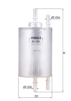 Kraftstofffilter - KL592 MAHLE - 8E0201511C, 8E0201511F, 8E0201511G