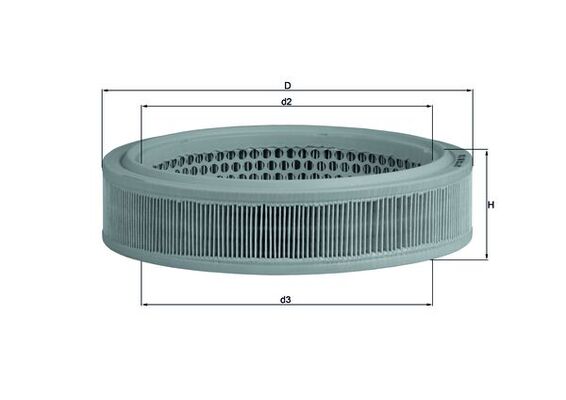 Vzduchový filtr - LX166 MAHLE - 1228081, 1485888, 210194