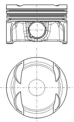 028PI00171000, Píst včetně kroužků a čepu, Píst komp.1,4TSi, MAHLE, Audi A3/Q3 Cupra Formentor Seat Leon Tarraco Škoda-VW Octavia-IV Volkswagen Golf Multivan Tiguan 1,4TSi CMBA/CUKB/DGEA 2020+, 04E107065JF, 42179600