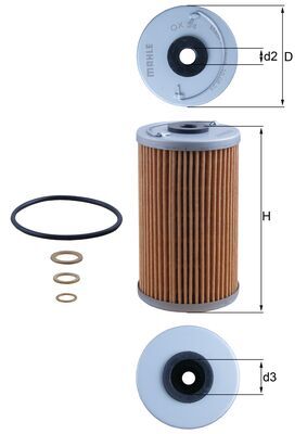 Oil Filter - OX34D MAHLE - 0001802409, 5012553, 93156615