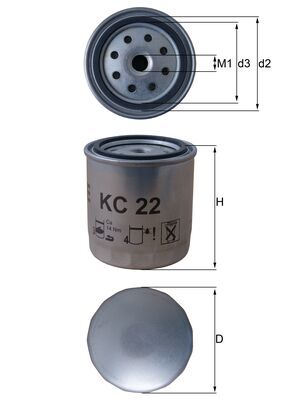 KC22, Kraftstofffilter, MAHLE, 0000820101, 0000920001, 0000929001, 022129767A, 26562002, 5008874, 9975337, 0000920501, 0820119906, 5014353, A810X9150AA, 0000929501, A850X9150CA, 0010920401, EFG33, 0010920501, 0010922501, 0010923201, 0020921201, 10920401, 10922501, A0000920001, A0000920501, A0000929001, A0000929501, A0010920401, A0010920501, A0010922501, A0010923201, A0020921201