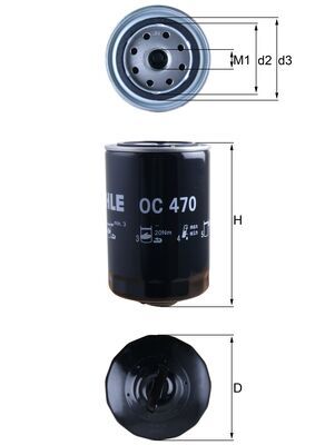 OC470, Olejový filtr, Filtr olej., MAHLE, 068115561F, 0718065, 2316403, 38601, ADV182109, BFO4151, F026407004, FT0479/B, H17W30, LS553D, OP526/6, SO7192, V100321, W940/66, WL7448, X4287E, ADV182147, P7004