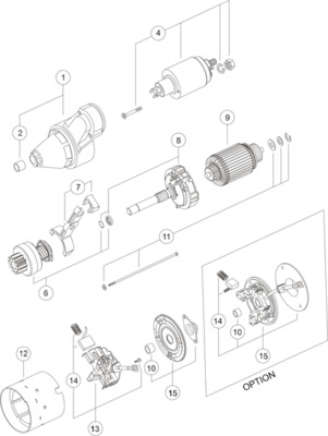 MS341, Startér, Startér 12V/3,1kW /9 zubů AZJ3242, MAHLE, 998710700054, STR7849