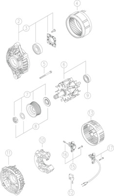 MG52, Lichtmaschine, MAHLE, Deutz Agrotron Agrovitis Fend Vario Farmer Favorit Hürlimann XL XM John Deere 6005 6010 6020 8020 Massey Ferguson 5400 6400 7400 8400 New Holland T7000 TG Perkins 1106D Same Iron , 0007984930, 01181741, 0121541402, 03269108, 4280470F91, 88601600, 89685300, AL171541, F404900010050, MN16359209, 01182040, 07984930, 4281878M92, 4281878M93, 87452821, A0121541402, 01182691, 4281880M92, 01183185, 4281880M93, 01183483, 4288341M91, 8281880M93, 01183606, 0123515500, 35947, ALT79002, DRA4213, LRA01234, 0123515501