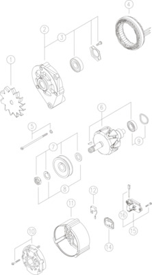 MG233, Alternator, MAHLE, 1420000901951, 162000090295, 304560A1, 3282554, 504060771, 701820A1, 9X0341, AH137883, 1620000902951, 2852185, 700716218, AT175194, PX0341, 86546257, 87745604, RE535653, A187623, SE501342, TY24485, 0120484011, 31701264, 9515110, ALT79305, LRA02731, 0986040280, 9515112, AL9942X, AL9971N, F005A00024