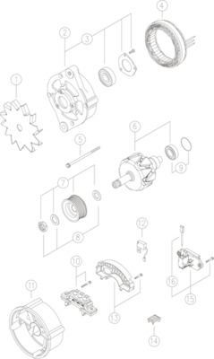 MG515, Lichtmaschine, MAHLE, Agco Deutz-Fahr New Holland TD95 TD5.100 TD5.110 TD5.75 TD5.90 TD60D TD70D TD80D TD90D TD95D Lamborghini Same, 294393200, 395250A1, 6005712872, 72277319, 99457034, 99457074, 99478834, 294393700, 47906830, 99461495, CT6005712872, 294394000, 84296693, 294394200, 84296707, 294395500, 84402416, 294395700, 84402418, 84402419, 84522025, 0120489152, 35924, 63320013, ALT7941, DRA0970, LRA01915, 0120489219, 63320023, 63320037