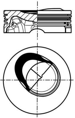 028PI00130001, Píst včetně kroužků a čepu, Píst komp.1,2TSi/čep 19,00mm, MAHLE, 41257610