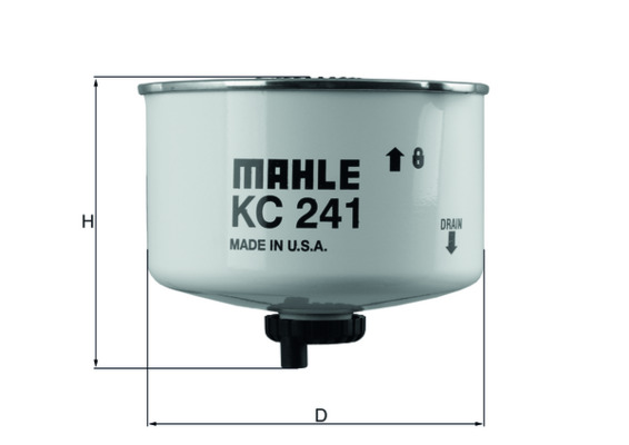Fuel Filter - KC241D MAHLE - 7H329C296AB, LR009705, LR010416