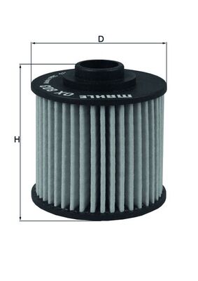 Oil Filter - OX803 MAHLE - 2H01344090, 9020205, 4X71344000