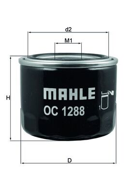 Ölfilter - OC1288 MAHLE - 90915YZZS2, SU00300311, F026407200