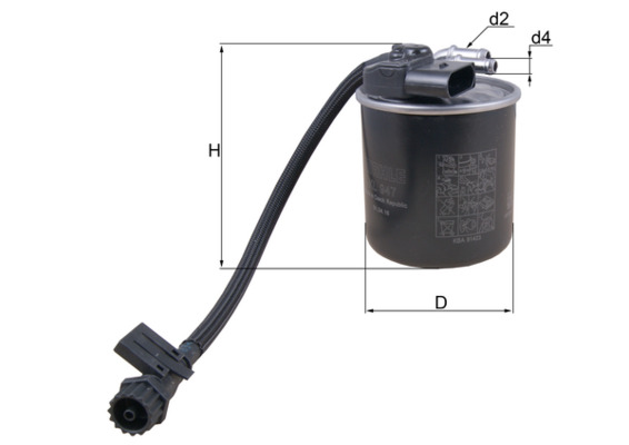KL947, Fuel Filter, MAHLE, 6510901952, 6510903052, A6510901952, A6510903052, 100475, 154072375412, 2419300, EFF328D, F026402841, FCS930, H412WK, PS12358, WF8514, WK820/19
