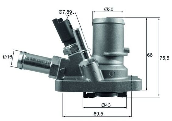 TI25880, Termostat, chladivo, Termostat, MAHLE, 0000055250746, 55250746, 725266, 7.8938, TH6986.80J