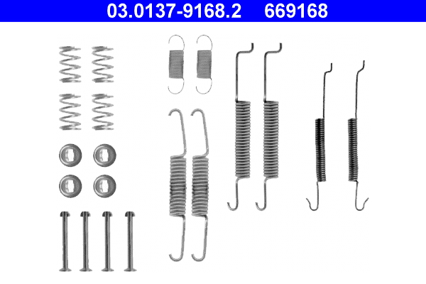 Accessory Kit, brake shoes - 03.0137-9168.2 ATE - 1H0698545, 1H0698545A, 115330981