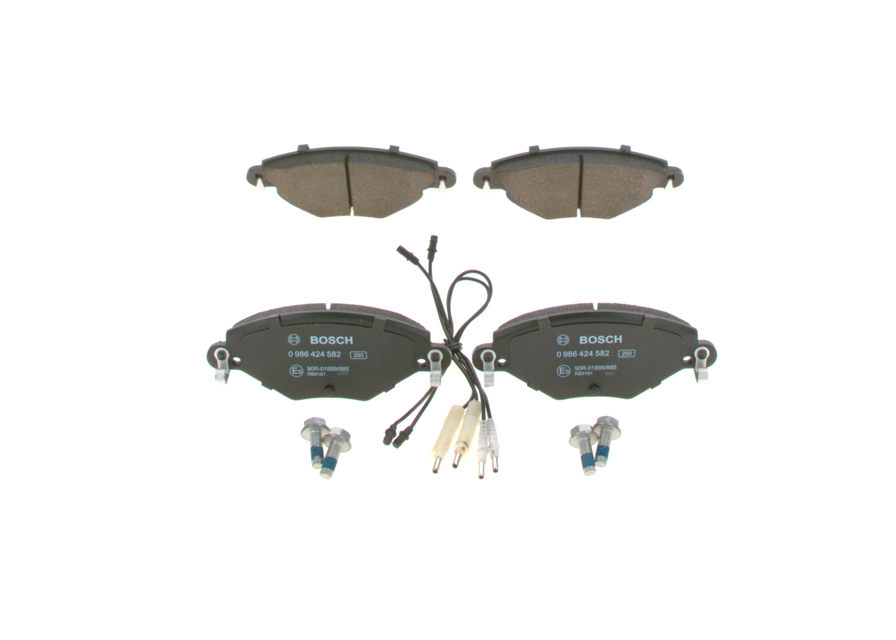 Bremsbelagsatz, Scheibenbremse - 0986424582 BOSCH - 425215, 425248  