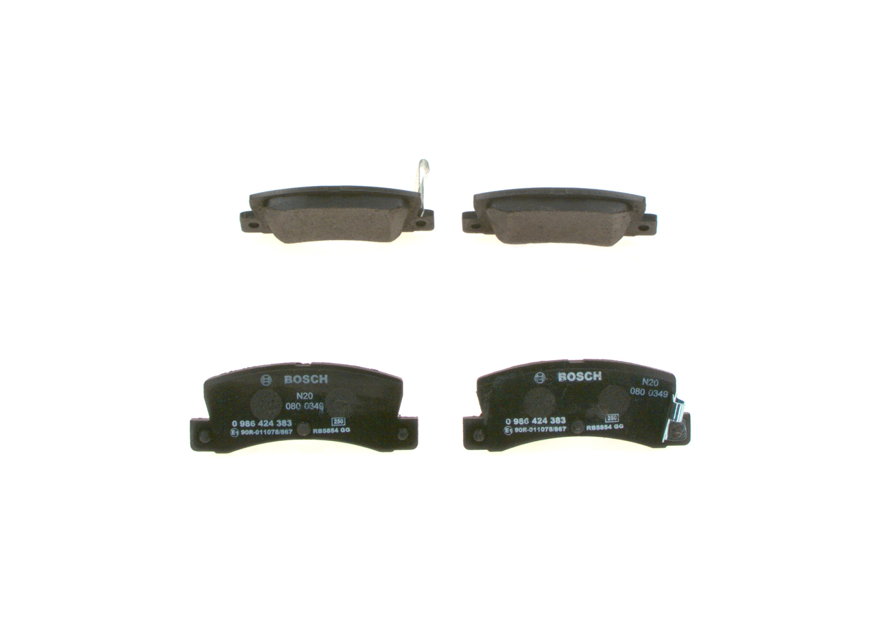 Brake Pad Set, disc brake - 0986424383 BOSCH - 0446532010, 0446632010 ...
