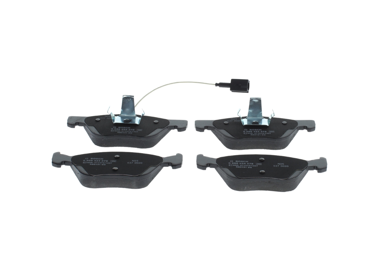 Brake Pad Set, disc brake - 0986424578 BOSCH - 7087050, 71772528 ...