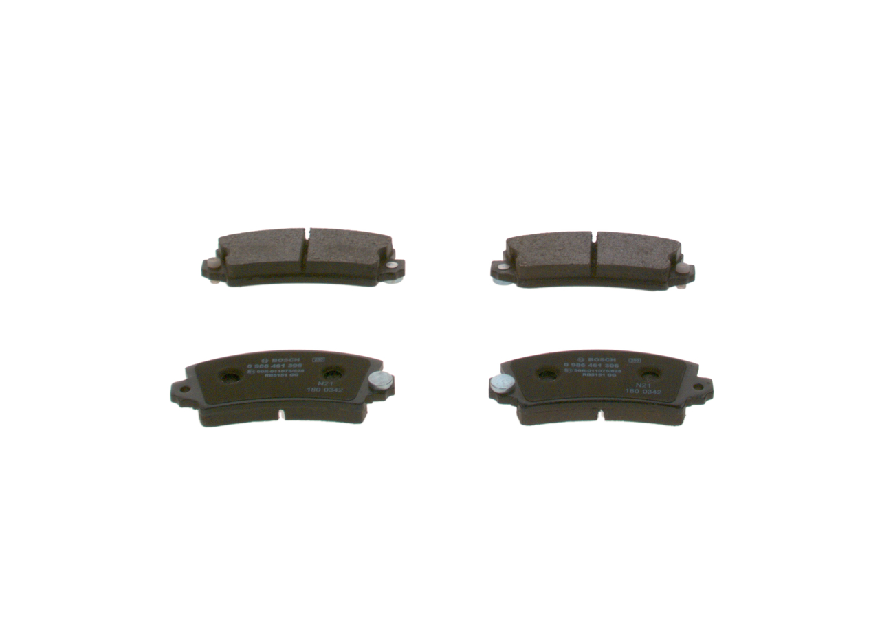 Brake Pad Set, disc brake - 0986461396 BOSCH - 424864, 4320271 ...