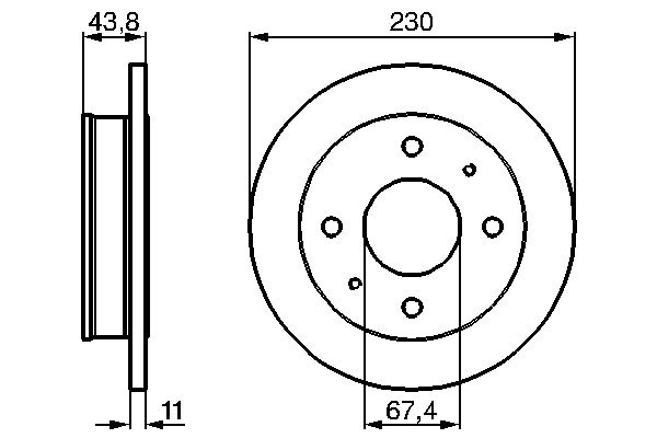 Brake Disc - 0986478727 BOSCH - 5171202000, 5171202100, 5171202110 | K ...
