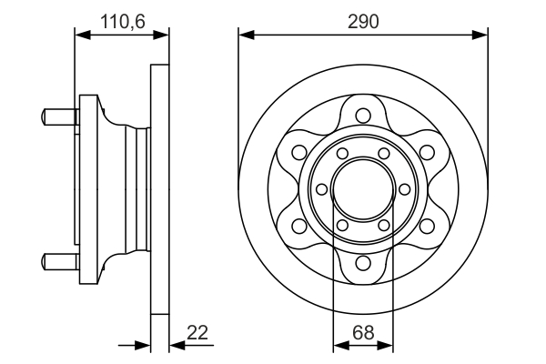 Brake Disc - 0986479S95 BOSCH - 1908772, 42470842, 504080994 | K ...