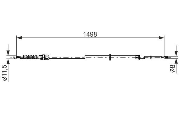 Cable Pull, parking brake - 1987482789 BOSCH - 5Q0609721AR, 1.VK003 | K ...