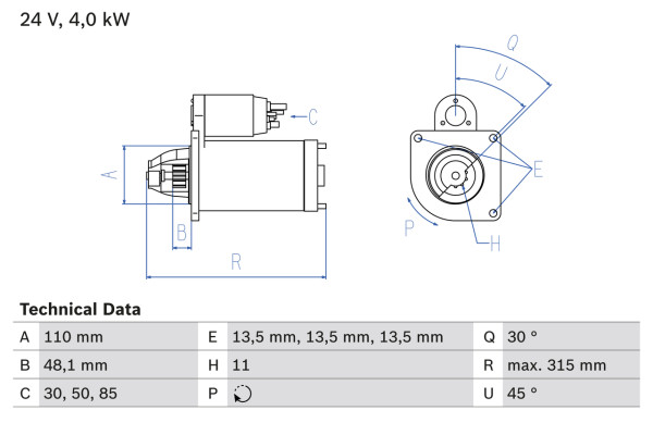 0986025890, Starter, BOSCH, 1633811, 1725900, 1826120, 1956092, 0001231036, CS1486, DRS0414, LRS02457, 0001231040, 0001263003, 0001263004, 0001263053, 0001263054, 1986S10080