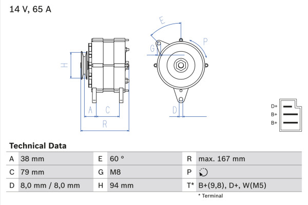 0986044591, Generátor, Generátor, BOSCH, 2871A148, 3760524M91, 873F10300BA, ADU8880, GEU2109, K311697, 2871A160, 3819359M91, ADU9548, K311698, 2871A163, 3930504R1, ADU9750, ASU1693, GEU2115, GXE2115, RTC5845, YLE10067, YLE101570, YLE101580, 0120489293, 063324242, 2541290, 8EL725855-001, CA1494IR, DRA3294, LRA00461, 0120489384, 436273, 54022054