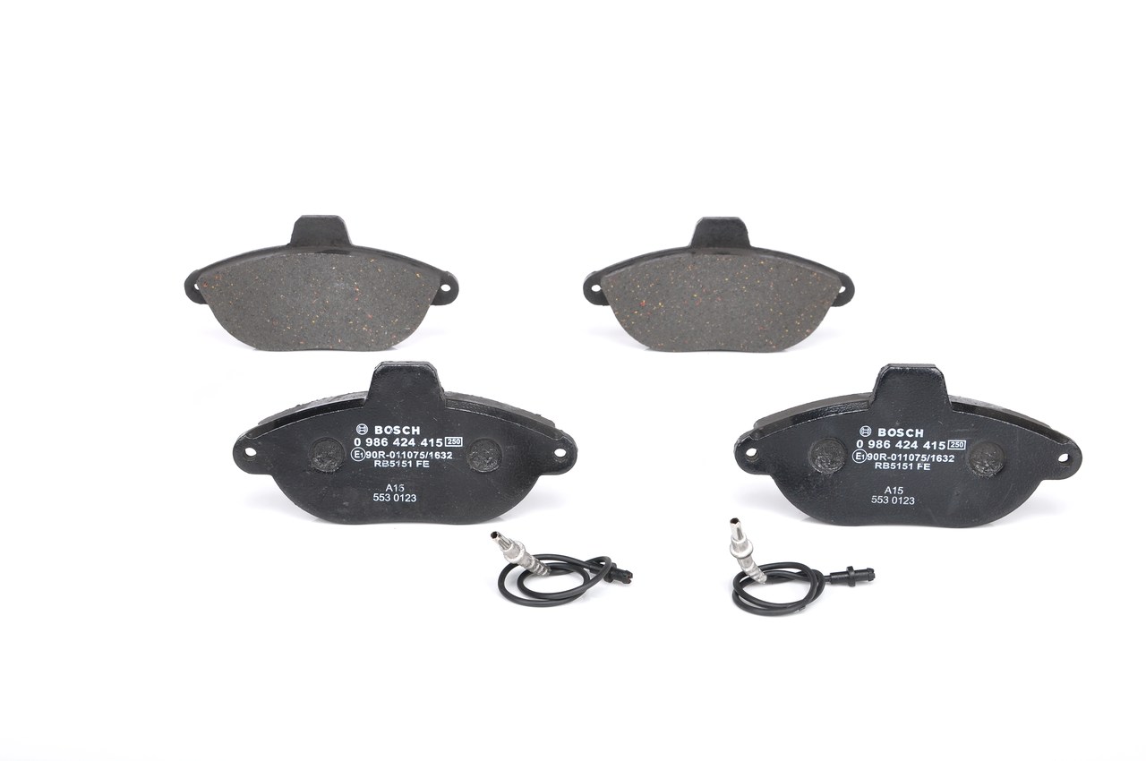 Brake Pad Set, disc brake - 0986424415 BOSCH - 425125, 71711135, K9404251518