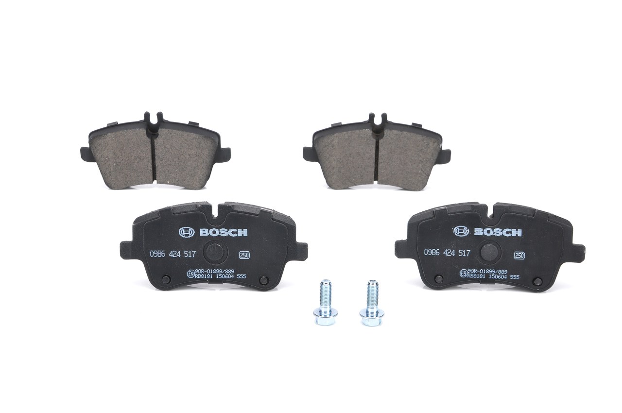 Brake Pad Set, disc brake - 0986424517 BOSCH - A0034202520, A0034202620, A0034204520