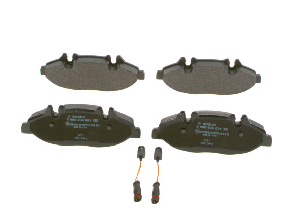 Brake Pad Set, disc brake - 0986494081 BOSCH - A0004216110, A0014210910, A0034207820