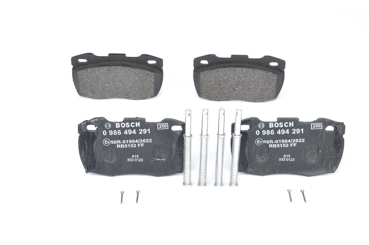 Brake Pad Set, disc brake - 0986494291 BOSCH - RTC5574, SFP000140, SFP000260