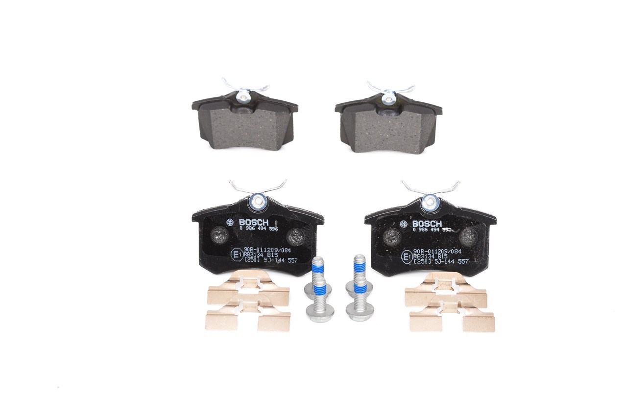 Brake Pad Set, disc brake - 0986494596 BOSCH - 1001096, 1608681580, JZW698451