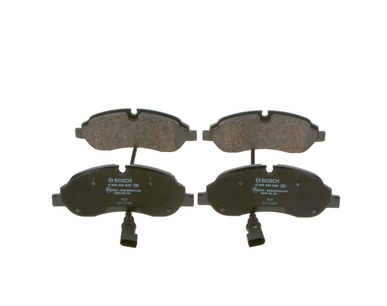 Brake Pad Set, disc brake - 0986494845 BOSCH - BK312K021AC, BK312K021AA, BK312K021AB