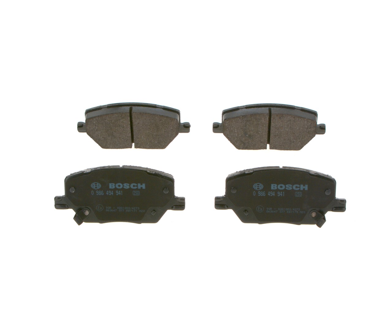 Brake Pad Set, disc brake - 0986494941 BOSCH - 52094174, 77368211, 77369311