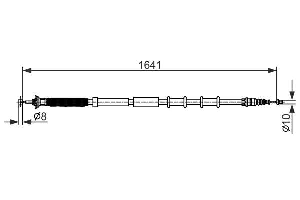 Cable Pull, parking brake - 1987482582 BOSCH - 0000050519022, 50519022, 0000050519023