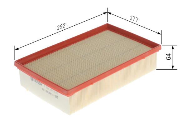 F026400698, Luftfilter, BOSCH, 2555164, 2Q0129620, 5Q0129620C, 5QM129620A, 3058700, A1565, AP1396, C30004, E1126L, LX3503