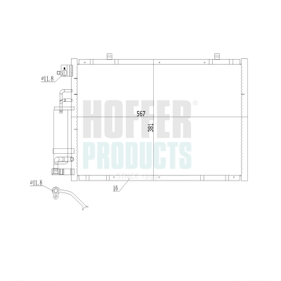 Condenser, air conditioning - HOF991293 HOFFER - 1717509, 1756718 ...