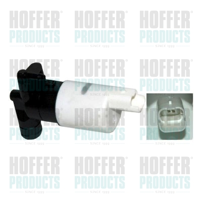 Washer Fluid Pump, window cleaning - HOF7500127 HOFFER - 4409867, 6434A9, 7700431079