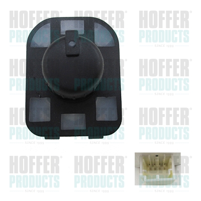 Switch, exterior rearview mirror adjustment - HOFH206010 HOFFER - 8E0959565A4PK, 8Z0959565, 8Z0959565B98