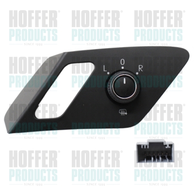 HOFH206159, Switch, exterior rearview mirror adjustment, HOFFER, 5G0959565AC, 5G0959565Q, 206159, 462270106, 638192, 640951A2, EWS-VW-108, H206159, V10-73-0580