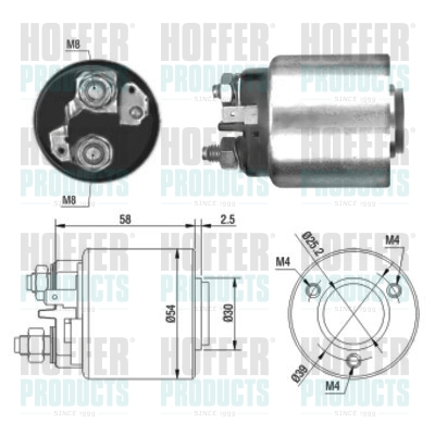 Solenoid Switch, starter - HOF46011 HOFFER - 31100-A83031*, 580299*, 5802CG