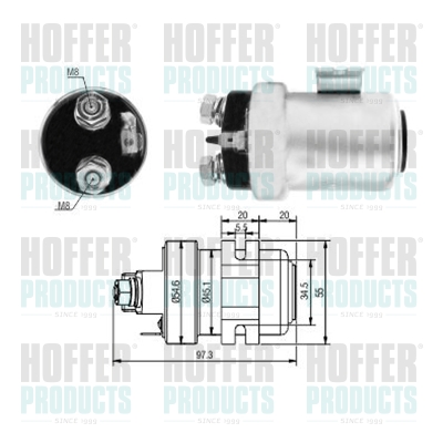 HOF46225, Solenoid Switch, starter, HOFFER, 46225, 471480256, 6646225