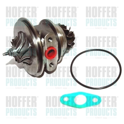 HOF6500163, Core assembly, turbocharger, HOFFER, 28200-42851*, 28200-42881*, MD101780*, MD168054*, MD168053*, MD106720*, MD094740*, MD086671*, MD084231*, MD083538*, MD083256*, MD083373*, MD085823*, MD105063*, MD099721*, MD160054*, MD108053*, MD158247*, MD136066*, MD109528*, MD086672*, 1000-050-118-0001, 300-00163-500, 431370137, 47.163, 49177-01300R*, 60163, 6500163, CCH85000, SCH85000.0