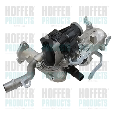 Cooler, exhaust gas recirculation - HOF7518828 HOFFER - 1606305880, 9672234980, 332120075