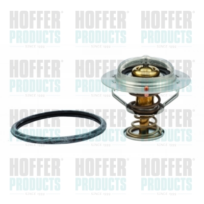 HOF8192343, Thermostat, coolant, HOFFER, 2550035530, 2550037200, 5952148, 6338029, 7701057805, 8973617710, 97361771, MD174233, MD194988, 1305A191, 19300-P8F316, 6338014, 7701052705, 06338029, 2550035531, 06338014, 2550035540, 22-020, 2220, 28.0200-4062.2, 350538, 352030282000, 421150150, 53482, 78379S, 8192343, 820353, 820513, 92343, 94.343