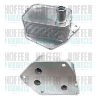 Oil Cooler, engine oil - HOF8095057 HOFFER - 26410-2A501, 26410-2A300, 14500