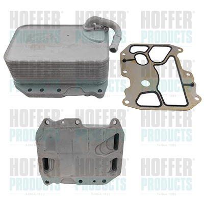 Oil Cooler, engine oil - HOF8095215 HOFFER - 059117015K, 046055N, 07.18.070