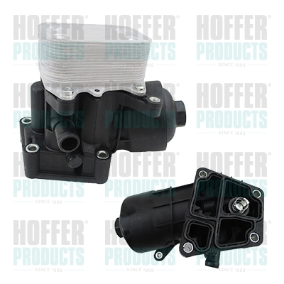 Oil Cooler, engine oil - HOF8095218 HOFFER - 03P115389, 03P115389A, 03P115389B
