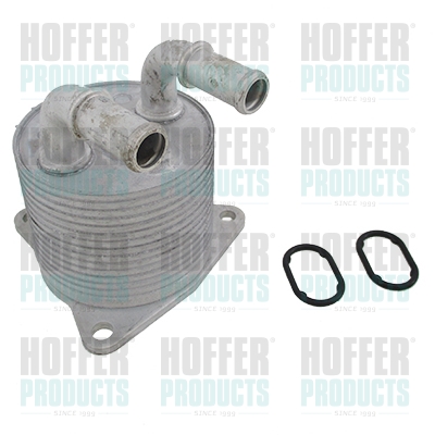 Oil Cooler, engine oil - HOF8095289 HOFFER - 31437022, 172464, 381590297